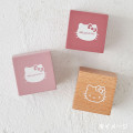 Japan Sanrio Wooden Cube Magnet 3pcs Set - Hello Kitty - 2