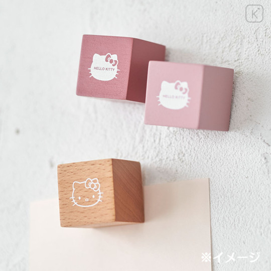 Japan Sanrio Wooden Cube Magnet 3pcs Set - Hello Kitty - 3