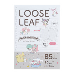 Japan Sanrio B5 26 Hole Loose Leaf Paper - Sanrio Characters