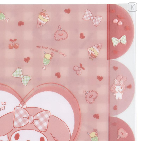 Japan Sanrio A4 Index Clear File - My Melody - 5