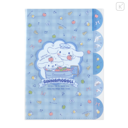 Japan Sanrio A4 Index Clear File - Cinnamoroll - 1