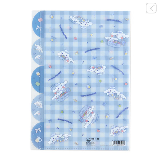 Japan Sanrio A4 Index Clear File - Cinnamoroll - 2