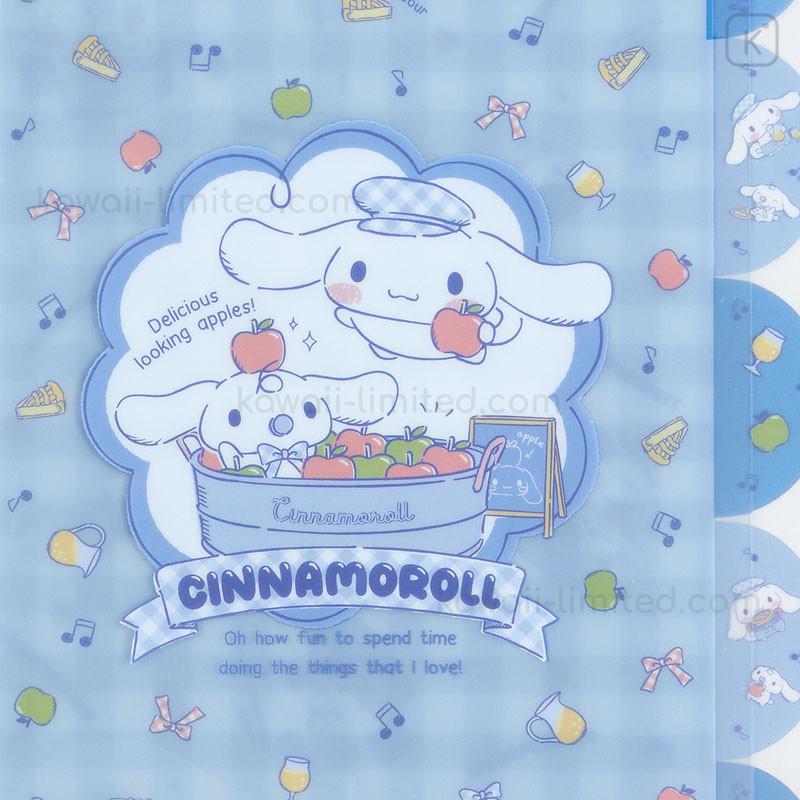 Japan Sanrio A4 Index Clear File - Cinnamoroll | Kawaii Limited