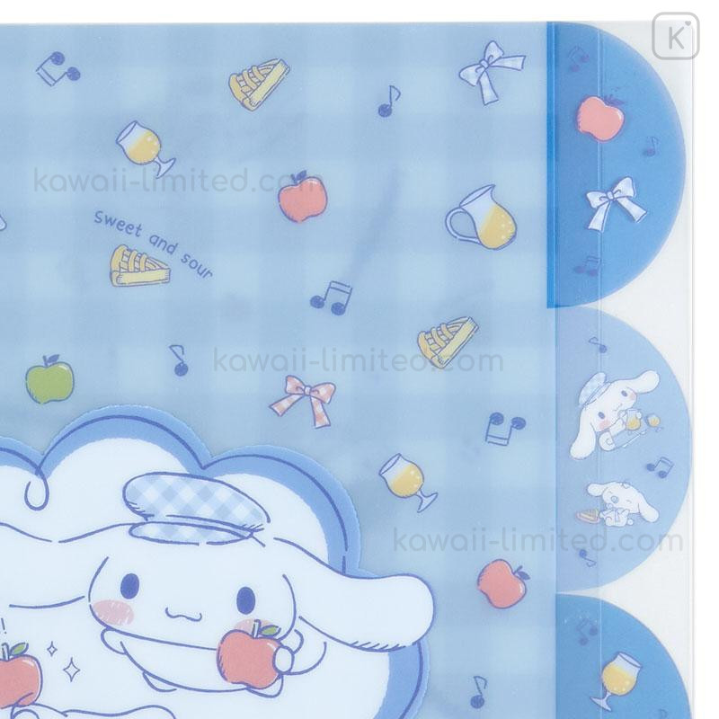 Japan Sanrio A4 Index Clear File - Cinnamoroll | Kawaii Limited