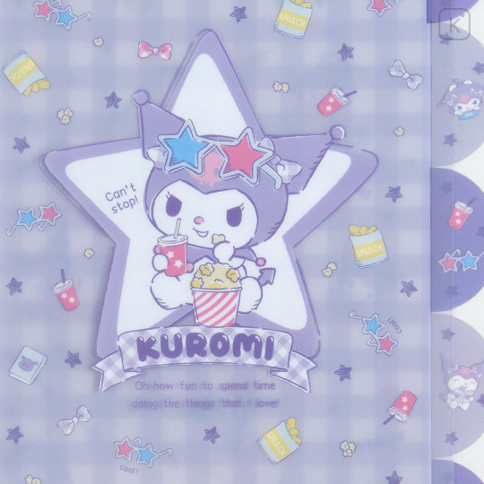 Japan Sanrio A4 Index Clear File - Kuromi - 3