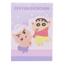 Japan Crayon Shin-chan Die-cut Mini Notepad - Shinnosuke / Buri Buri Zaemon
