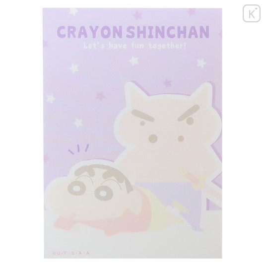 Japan Crayon Shin-chan Die-cut Mini Notepad - Shinnosuke / Buri Buri Zaemon - 3