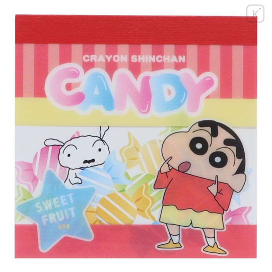 Japan Crayon Shin-chan Square Memo - Shin-chan & Shiro / Candy - 1