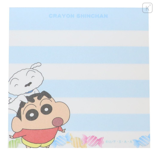 Japan Crayon Shin-chan Square Memo - Shin-chan & Shiro / Candy - 3
