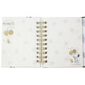 Japan Peanuts A7 Ring Notebook - Snoopy / Black Star Gold Balloon - 3