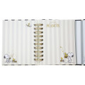 Japan Peanuts A7 Ring Notebook - Snoopy / Black Stripe Gold Stars - 3