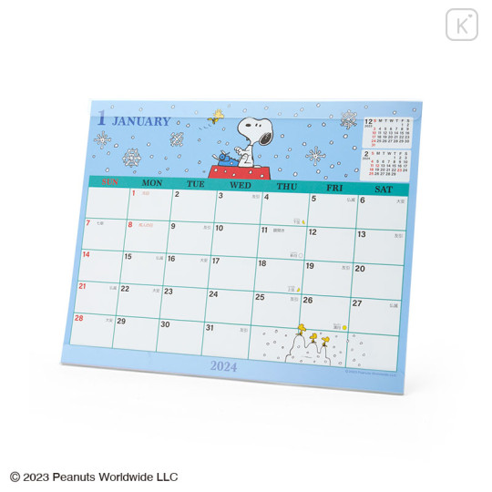 Japan Sanrio Original Sheet Calendar - Snoopy 2024 - 1