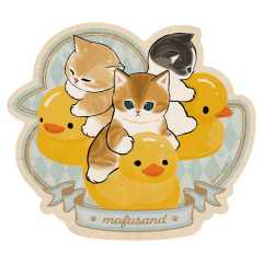 Japan Mofusand Vinyl Sticker - Cat / Duck Ride