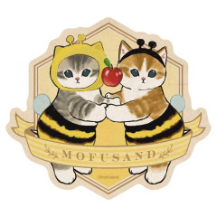 Japan Mofusand Big Sticker - Cat / Bee