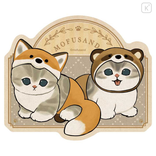 Japan Mofusand Big Sticker - Cat / Fox - 1