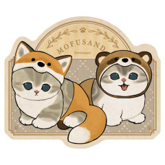 Japan Mofusand Vinyl Sticker - Cat / Grey Meow