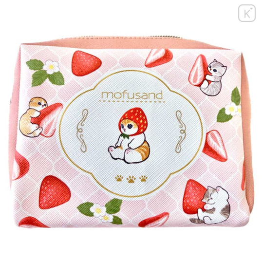 Japan Mofusand Pouch - Cat / Strawberry - 1