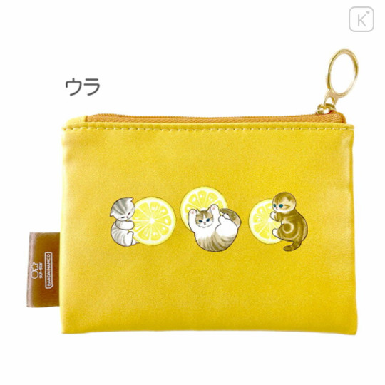 Japan Mofusand Mini Flat Pouch - Fruit Cat / Lemon - 2