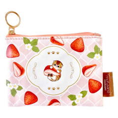 Japan Mofusand Mini Flat Pouch - Fruit Cat / Strawberry