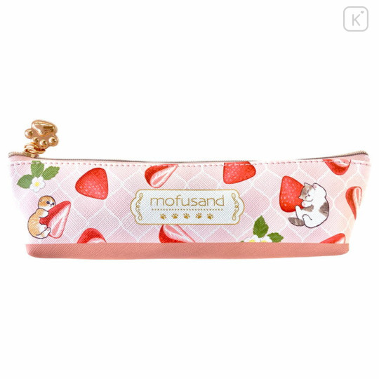 Japan Mofusand Slim Pen Case - Fruit Cat / Strawberry - 1