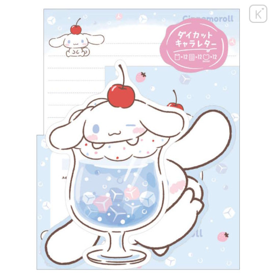 Japan Sanrio Die-cut Letter Set - Cinnamoroll : Soda - 1