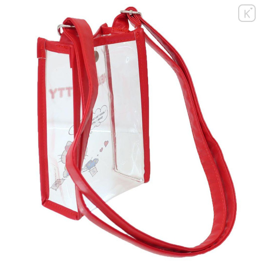 Japan Sanrio Clear Shoulder Pouch - Hello Kitty : Love Letter - 2