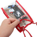 Japan Sanrio Clear Shoulder Pouch - Hello Kitty : Love Letter - 3
