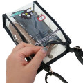 Japan Sanrio Clear Shoulder Pouch - Bad Badtz-maru : Black - 3