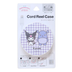 Japan Sanrio Cord Reel Case - Kuromi