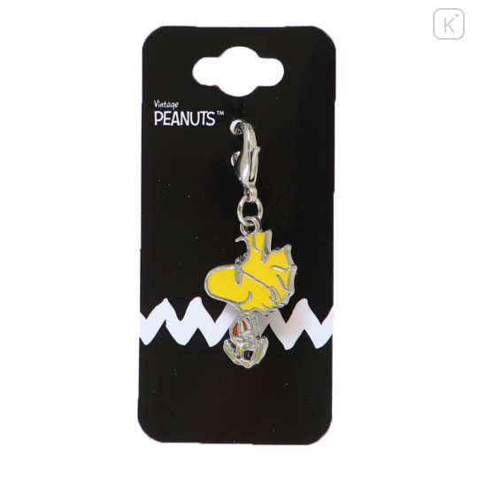 Japan Peanuts Metal Charm Keychain - Woodstock / Cool - 1