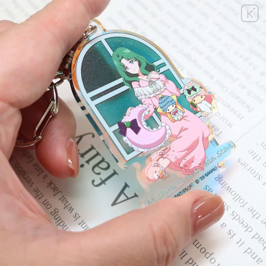Japan Sanrio × Sailor Moon Aurora Acrylic Keychain - Sailor Neptune / Little Twin Stars - 2