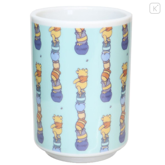 Japan Disney Japanese Tea Cup - Pooh : Blue - 1