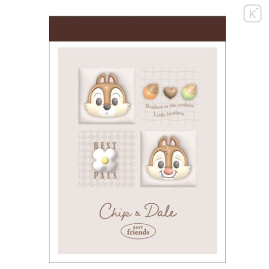 Japan Disney Mini Notepad - Chip & Dale : Best Pals - 1