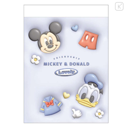 Japan Disney Mini Notepad - Mickey & Donald / Best Pals - 1