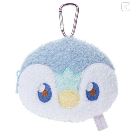 Japan Pokemon Fluffy Pouch & Carabiner - Piplup - 1