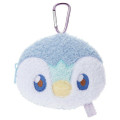 Japan Pokemon Fluffy Pouch & Carabiner - Piplup - 1