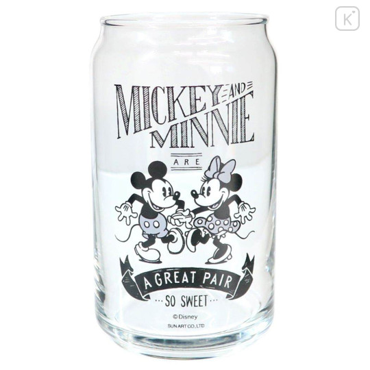 Japan Disney Glass Tumbler - Mickey & Minnie : Great Pair - 1