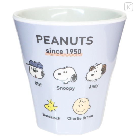 Japan Peanuts Melamine Tumbler - Snoppy / Friends Light Blue - 1