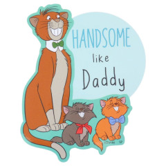 Japan Disney Vinyl Sticker - Marie / Handsome Like Daddy