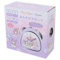 Japan Sanrio Alarm Clock - Kuromi & My Melody / Pink Good Night - 3