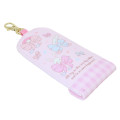 Japan Sanrio Key Case with Reel - Melody Cinnamoroll Wish Me Mell / Pink Ribbon - 2