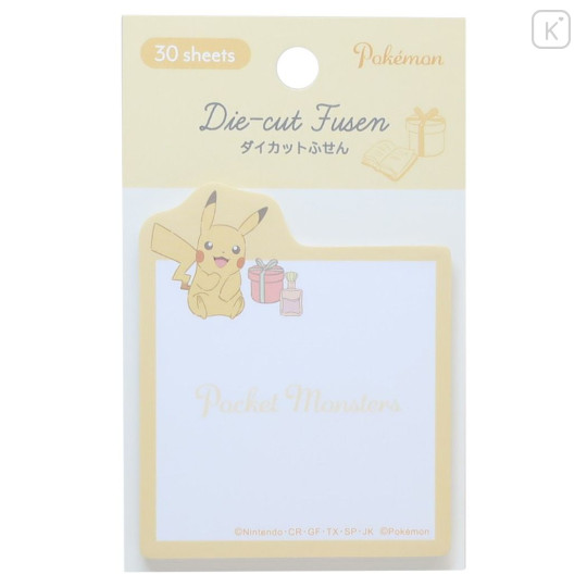 Japan Pokemon Die-cut Fusen Sticky Notes - Pikachu / Present - 1