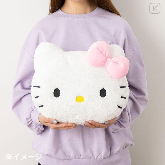 Japan Sanrio Original Face-shaped Cushion (S) - Hello Kitty - 4