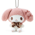Japan Sanrio Mascot Holder - My Melody / Fluffy Mocha Plaid - 2