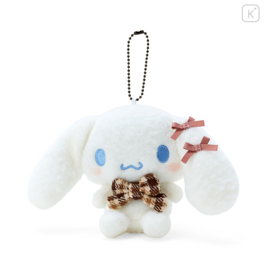 Japan Sanrio Mascot Holder - Cinnamoroll / Fluffy Mocha Plaid - 1
