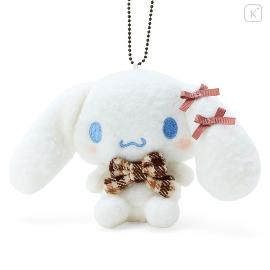 Japan Sanrio Mascot Holder - Cinnamoroll / Fluffy Mocha Plaid - 2