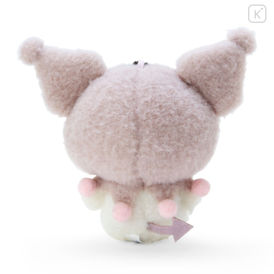 Japan Sanrio Mascot Holder - Kuromi / Fluffy Mocha Plaid - 3