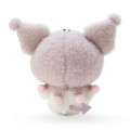 Japan Sanrio Mascot Holder - Kuromi / Fluffy Mocha Plaid - 3