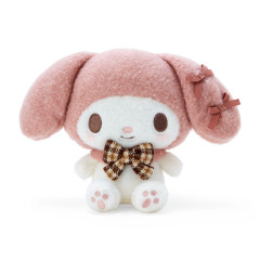 Japan Sanrio Stuffed Toy (S) - My Melody / Fluffy Mocha Plaid