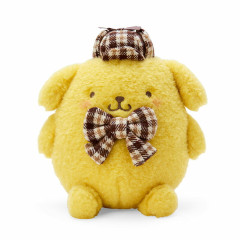 Japan Sanrio Stuffed Toy (S) - Pompompurin / Fluffy Mocha Plaid